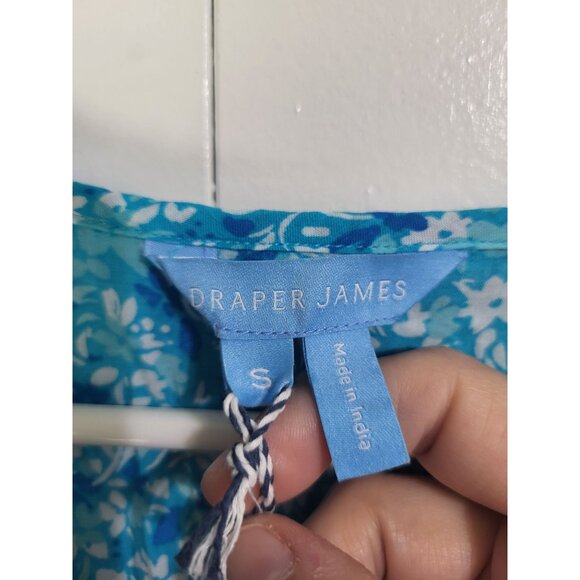 Draper James Womens Small Flutter Sleeve Maxi Dress Blue Aster Floral NWT - Picture 7 of 12